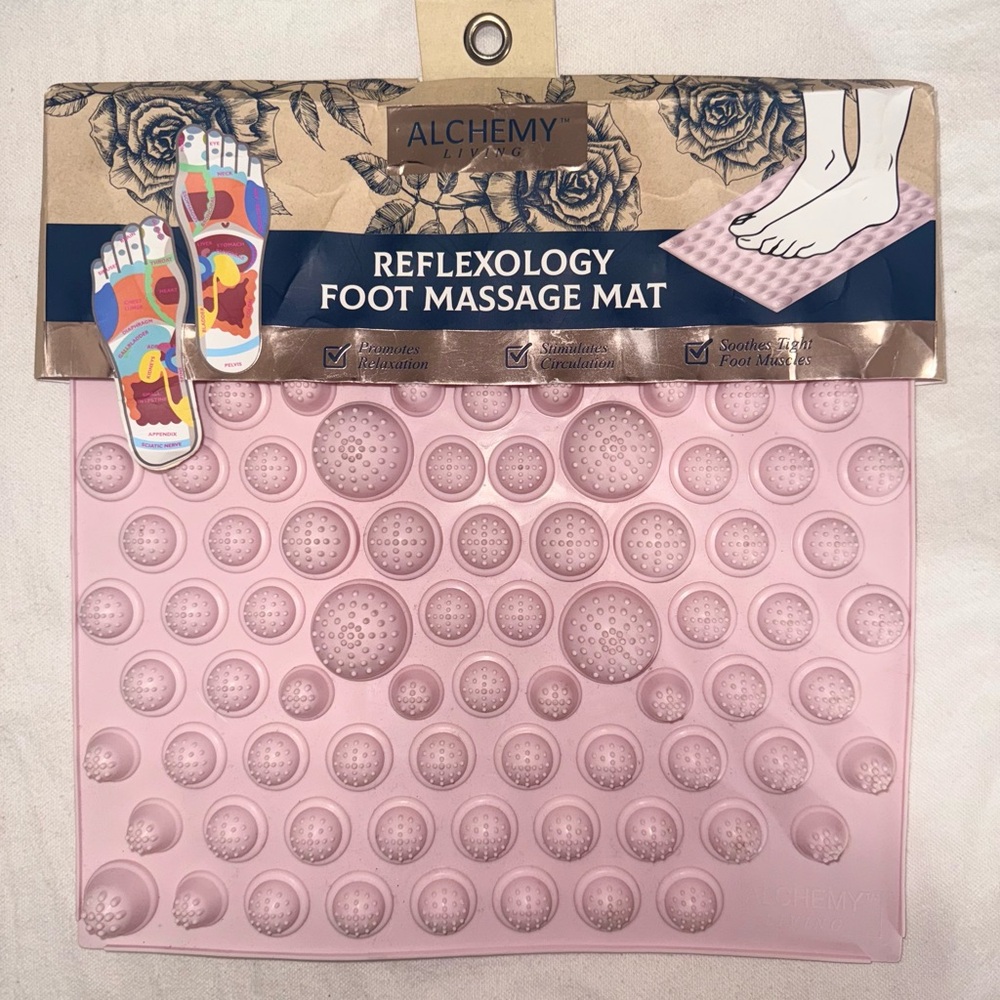 NWT Alchemy Living Pink Reflexology Foot Massage Mat